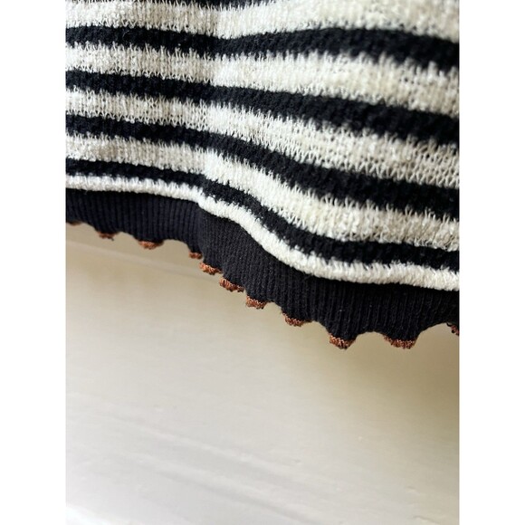 Zara Striped Preppy Tee Small Gothic Preppy Tee Steampunk Knit Twee witchy emo - Picture 4 of 7